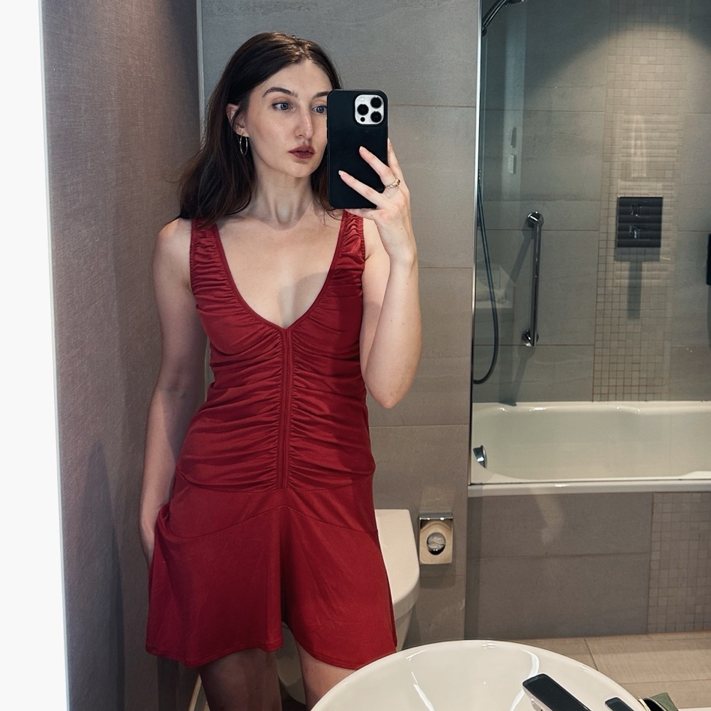 With Jéan Bobby Dress in Red